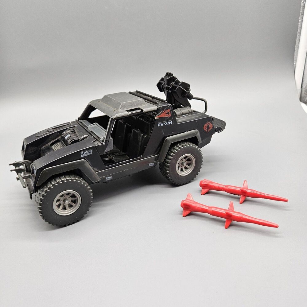 Vintage 1984 GI Joe Cobra Stinger Jeep ARAH W Attachments For Parts Or Repair